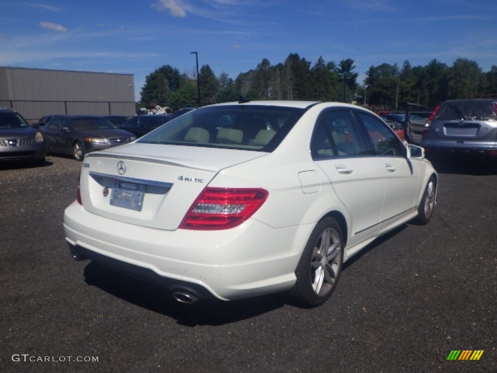 2012 C 300 Luxury 4Matic - Arctic White / Almond Beige/Mocha photo #6