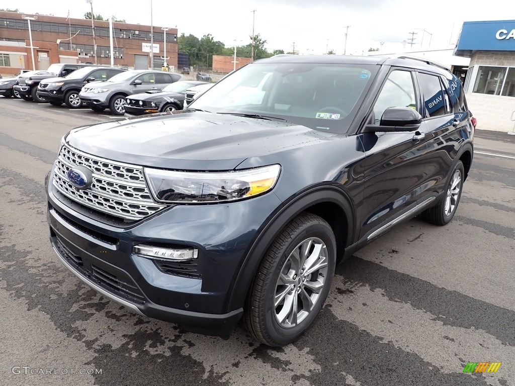 2022 Explorer Limited 4WD - Stone Blue Metallic / Ebony photo #4