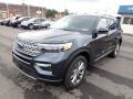2022 Stone Blue Metallic Ford Explorer Limited 4WD  photo #4