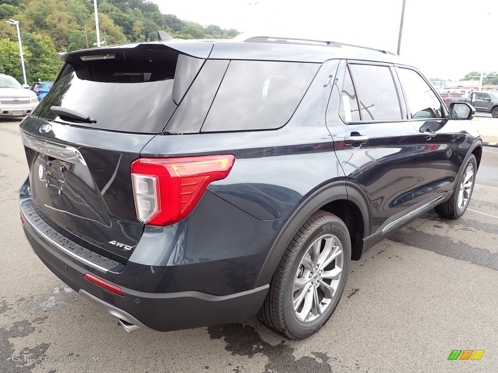 2022 Explorer Limited 4WD - Stone Blue Metallic / Ebony photo #8
