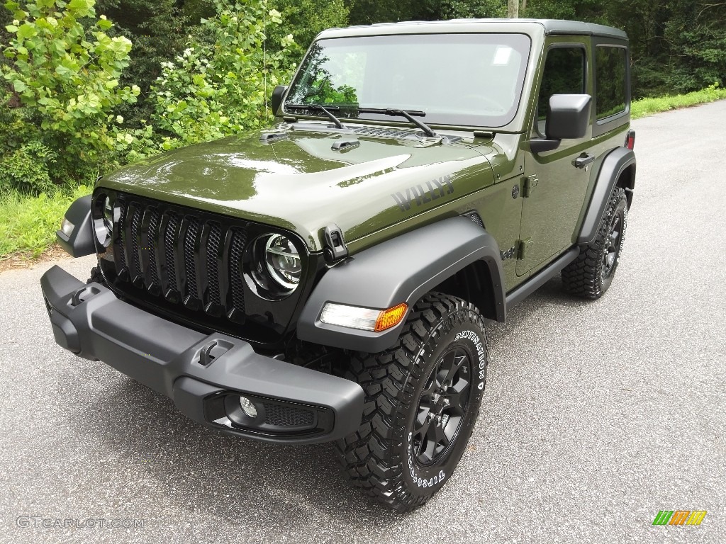 2022 Wrangler Willys 4x4 - Sarge Green / Black photo #2