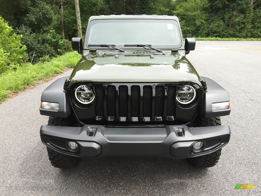 2022 Wrangler Willys 4x4 - Sarge Green / Black photo #3