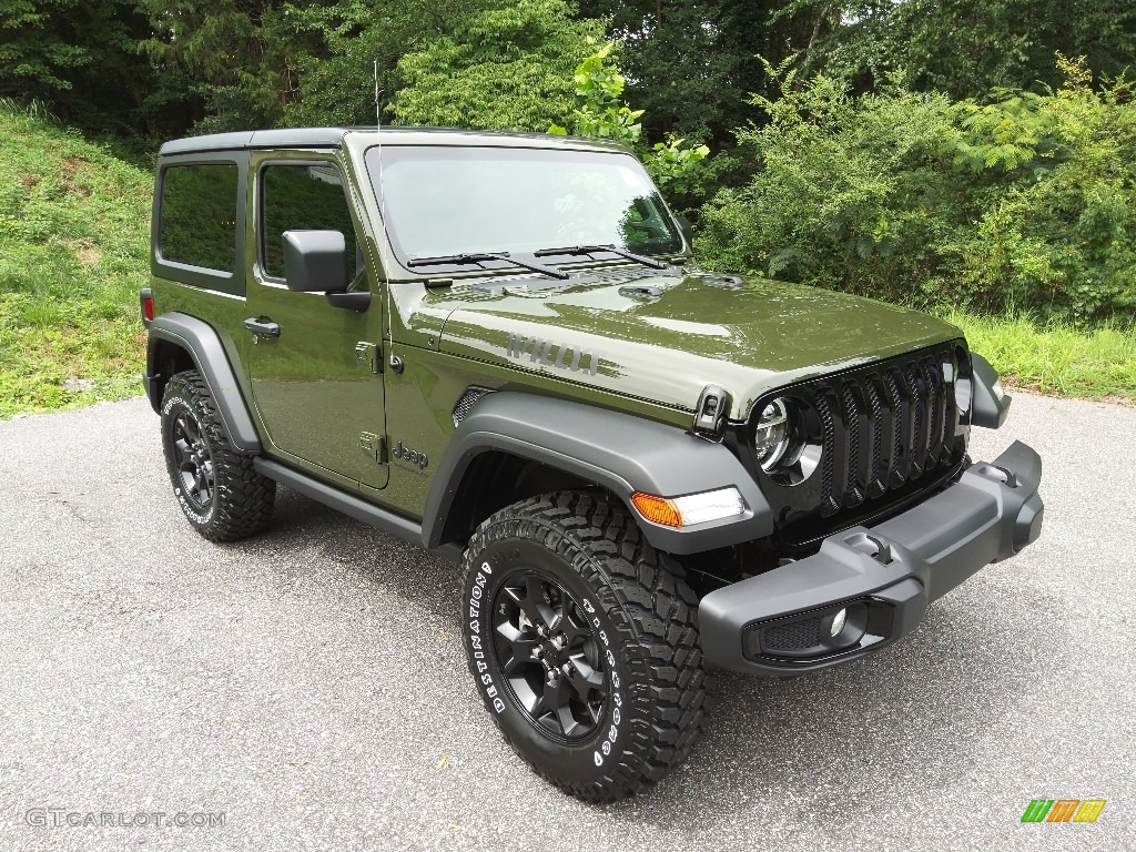 2022 Wrangler Willys 4x4 - Sarge Green / Black photo #4