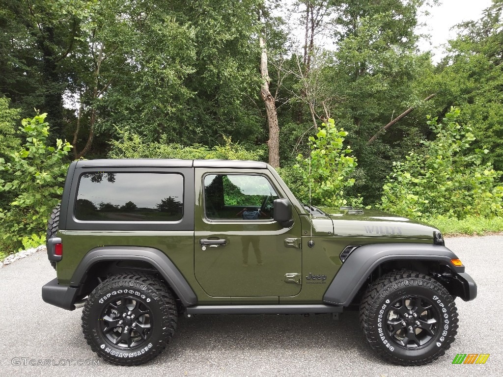 2022 Wrangler Willys 4x4 - Sarge Green / Black photo #5
