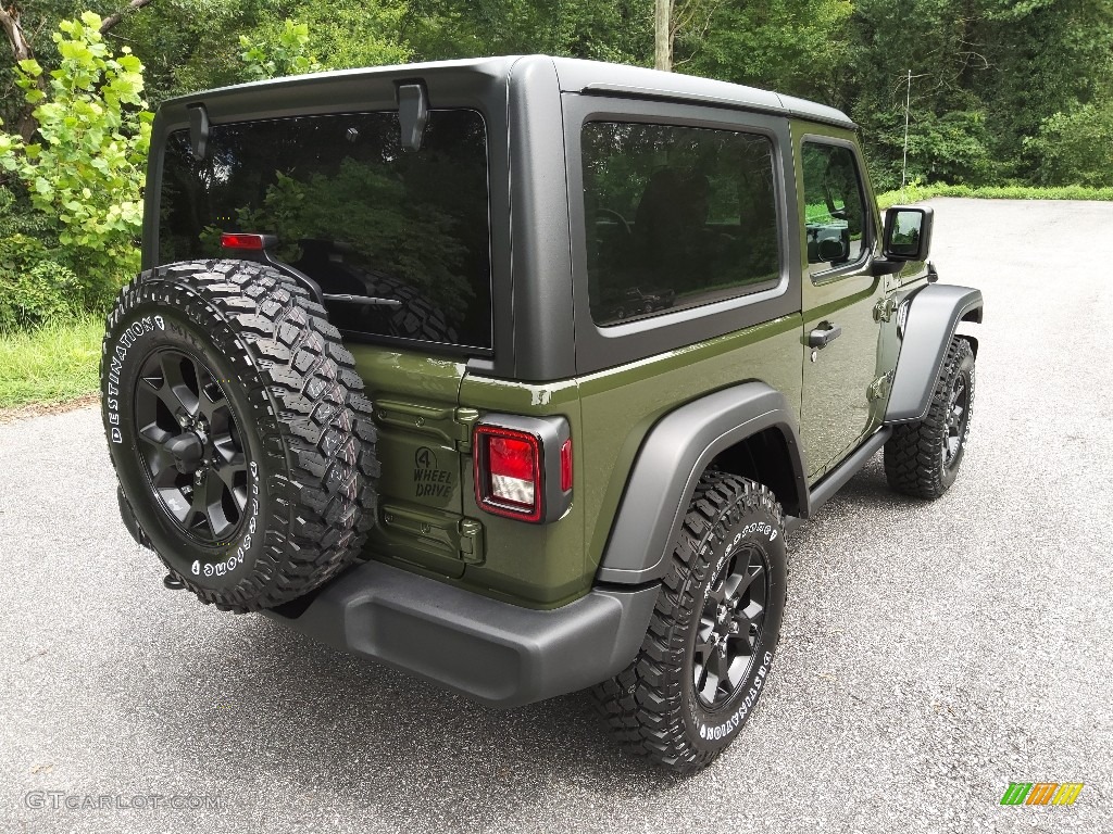 2022 Wrangler Willys 4x4 - Sarge Green / Black photo #6