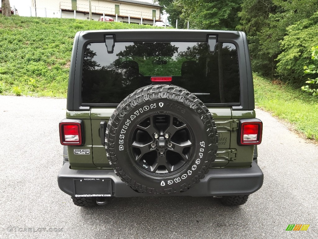 2022 Wrangler Willys 4x4 - Sarge Green / Black photo #7