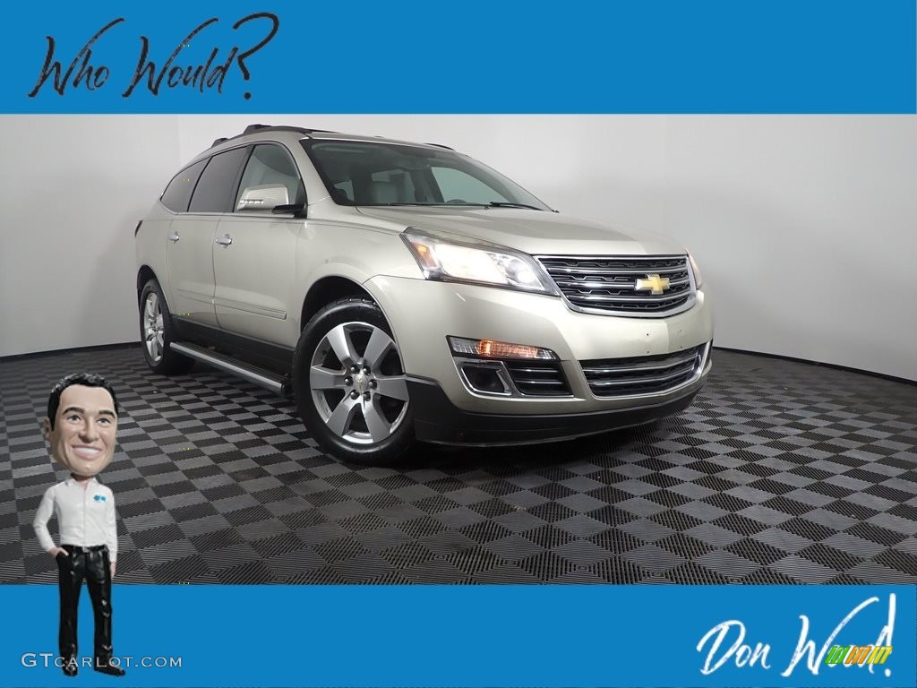 2013 Traverse LTZ AWD - Champagne Silver Metallic / Dark Titanium/Light Titanium photo #1