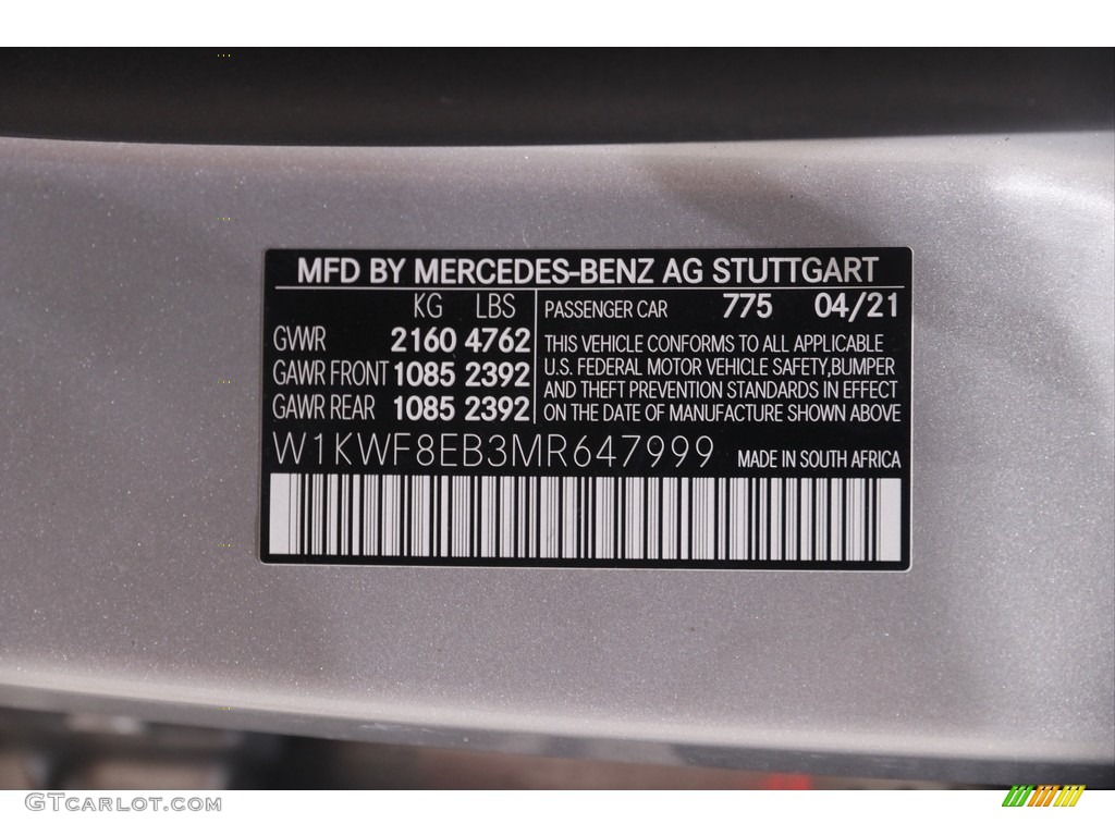 2021 C 300 4Matic Sedan - Iridium Silver Metallic / Black photo #24