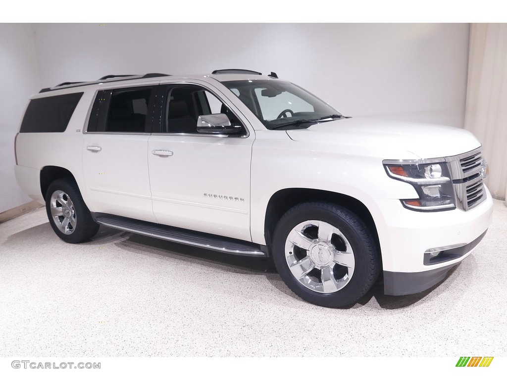 2015 Suburban LTZ 4WD - White Diamond Tricoat / Jet Black photo #1