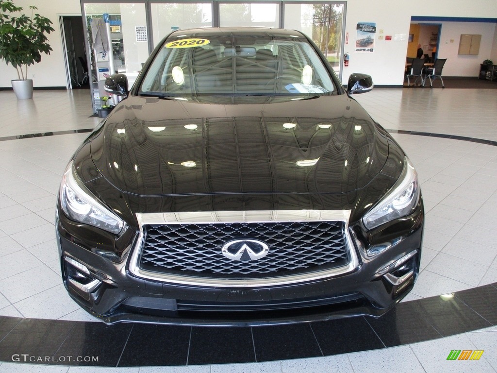 2020 Q50 3.0t Luxe AWD - Black Obsidian / Graphite photo #2