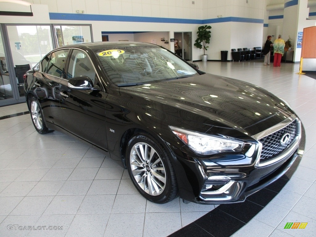 2020 Q50 3.0t Luxe AWD - Black Obsidian / Graphite photo #3