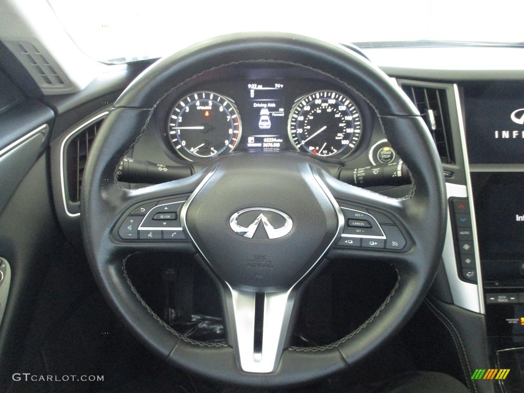 2020 Q50 3.0t Luxe AWD - Black Obsidian / Graphite photo #31