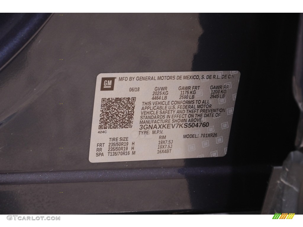 2019 Equinox LT - Storm Blue Metallic / Jet Black photo #22
