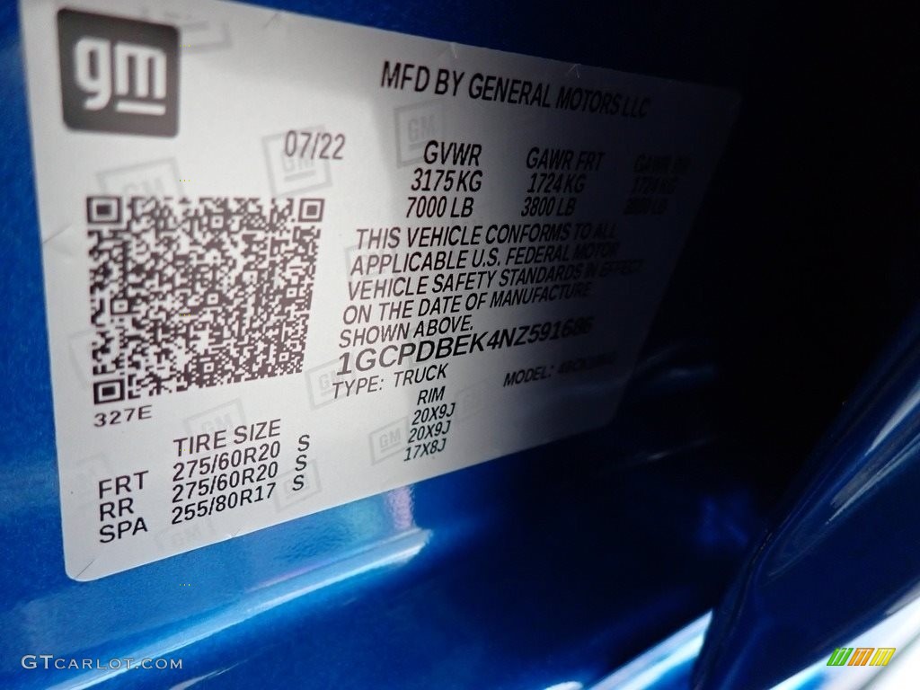 2022 Silverado 1500 Custom Crew Cab 4x4 - Glacier Blue Metallic / Jet Black photo #15