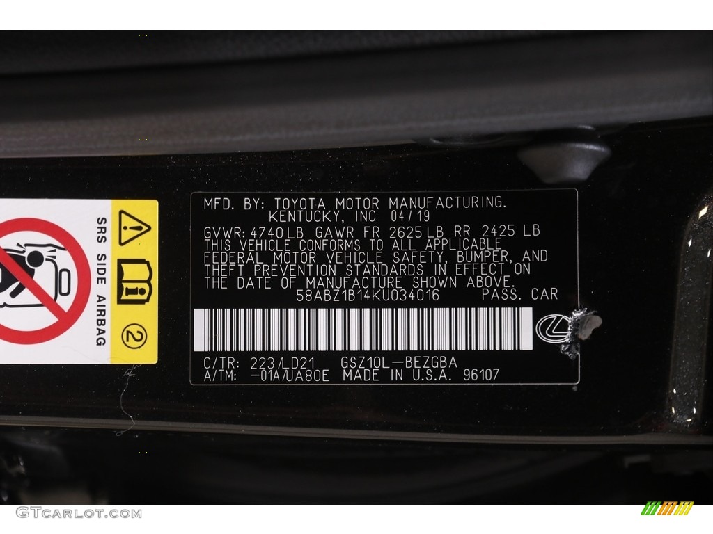 2019 ES Color Code 223 for Caviar Photo #144756697