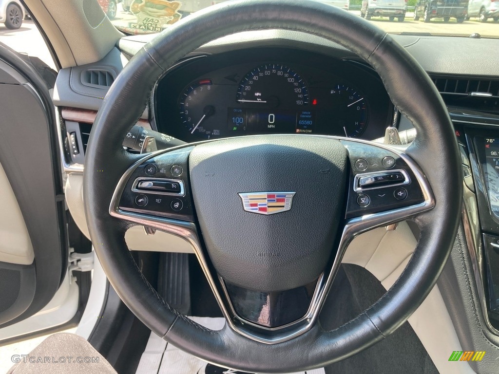 2016 Cadillac CTS 3.6 Luxury Sedan Light Platinum/Jet Black Steering Wheel Photo #144756985