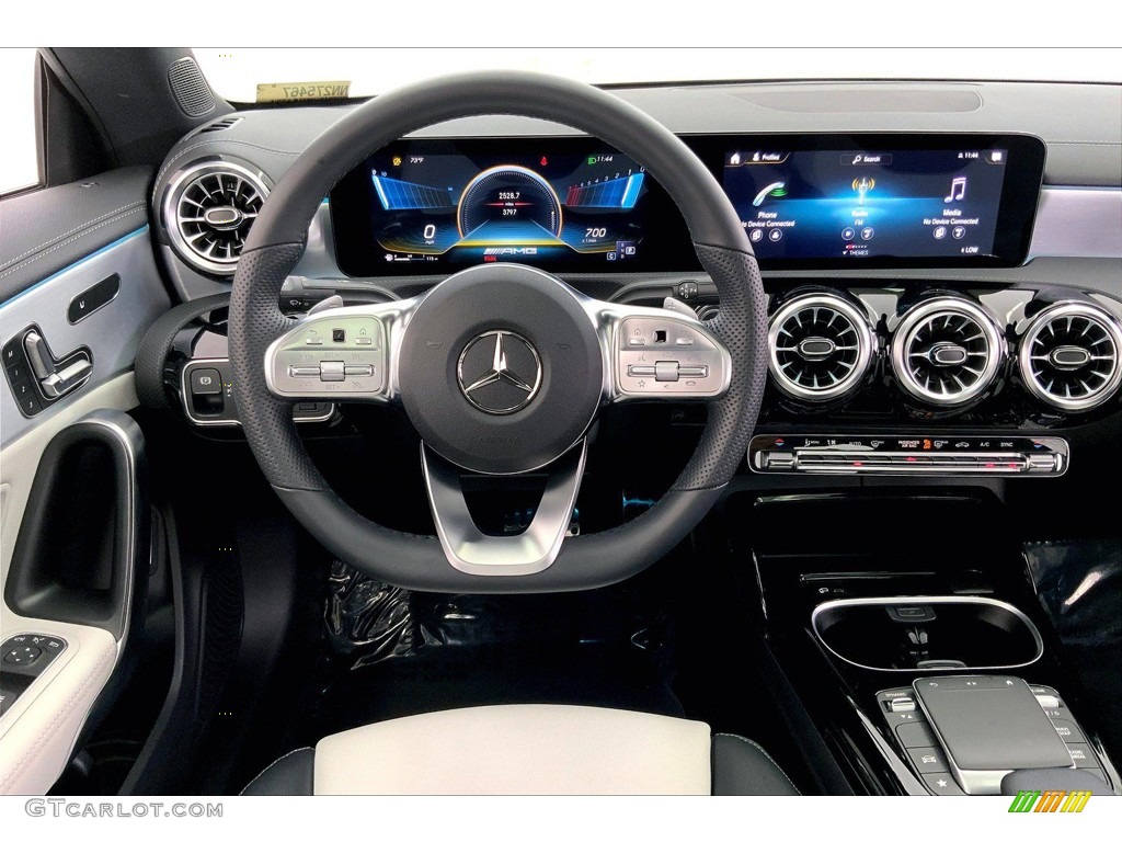 2022 Mercedes-Benz CLA AMG 35 Coupe Neva Gray/Black Steering Wheel Photo #144759657