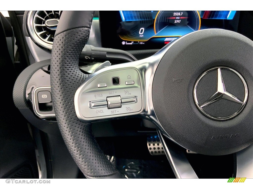 2022 Mercedes-Benz CLA AMG 35 Coupe Neva Gray/Black Steering Wheel Photo #144760104