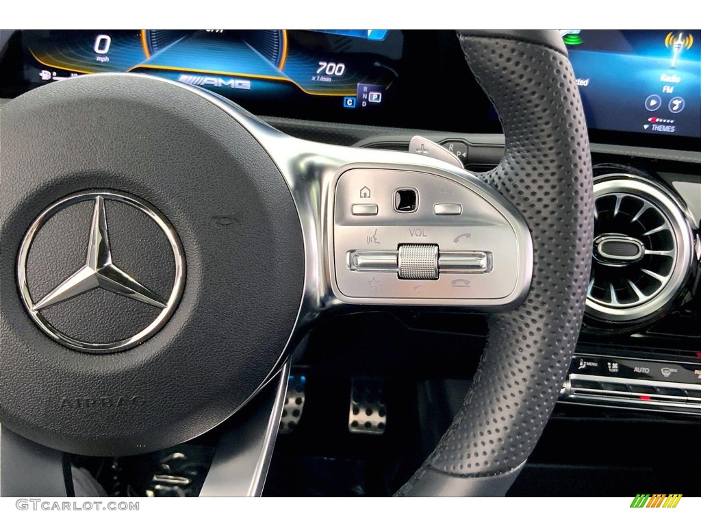 2022 Mercedes-Benz CLA AMG 35 Coupe Neva Gray/Black Steering Wheel Photo #144760128