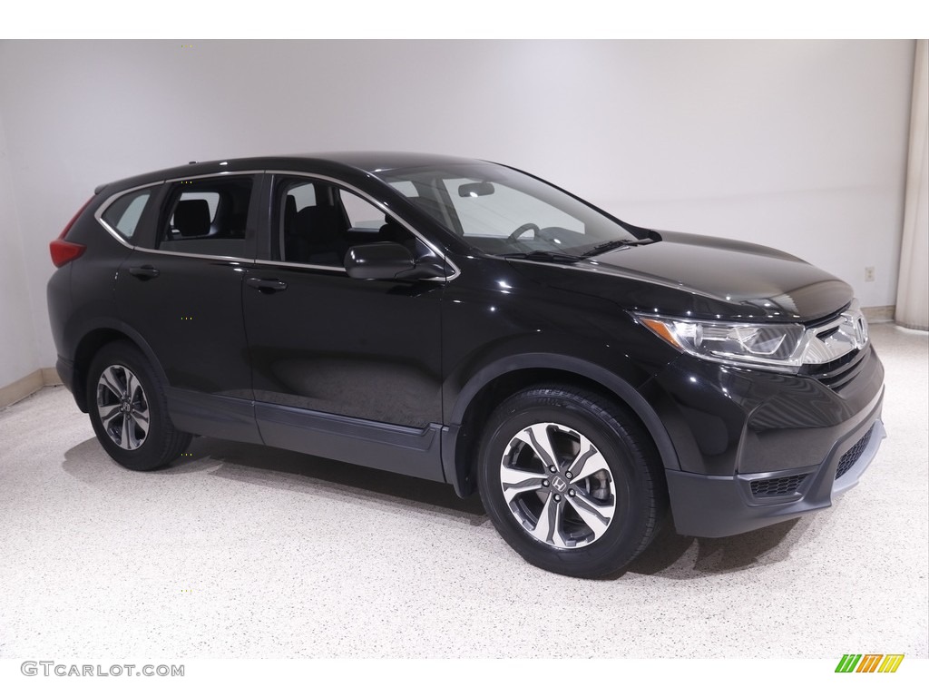 2018 CR-V LX - Crystal Black Pearl / Black photo #1