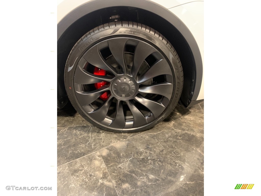 2022 Model Y Performance AWD - Pearl White Multi-Coat / White/Black photo #7