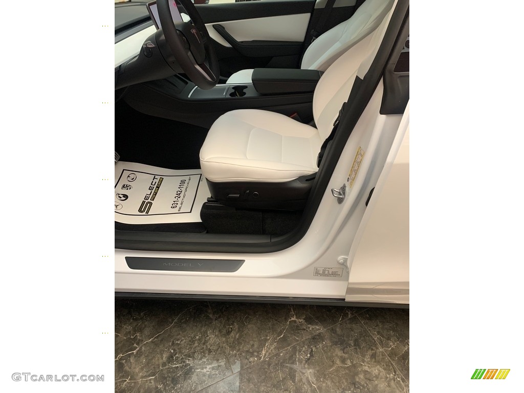 2022 Model Y Performance AWD - Pearl White Multi-Coat / White/Black photo #8