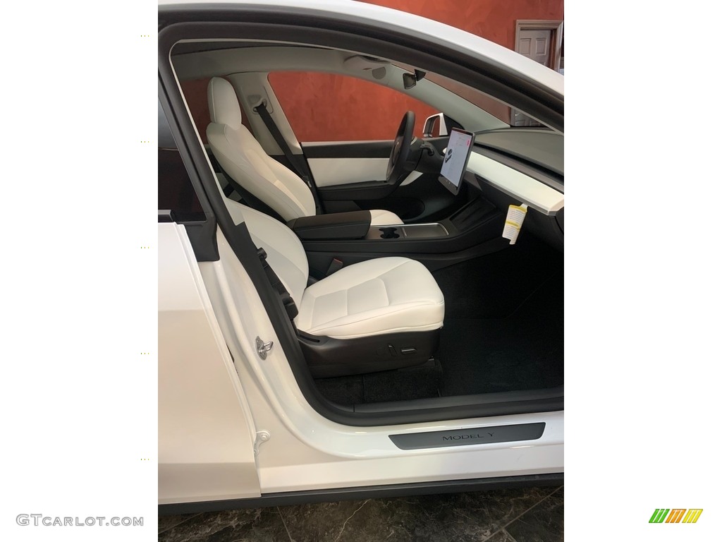 2022 Model Y Performance AWD - Pearl White Multi-Coat / White/Black photo #11