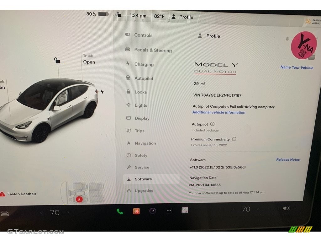 2022 Model Y Performance AWD - Pearl White Multi-Coat / White/Black photo #16