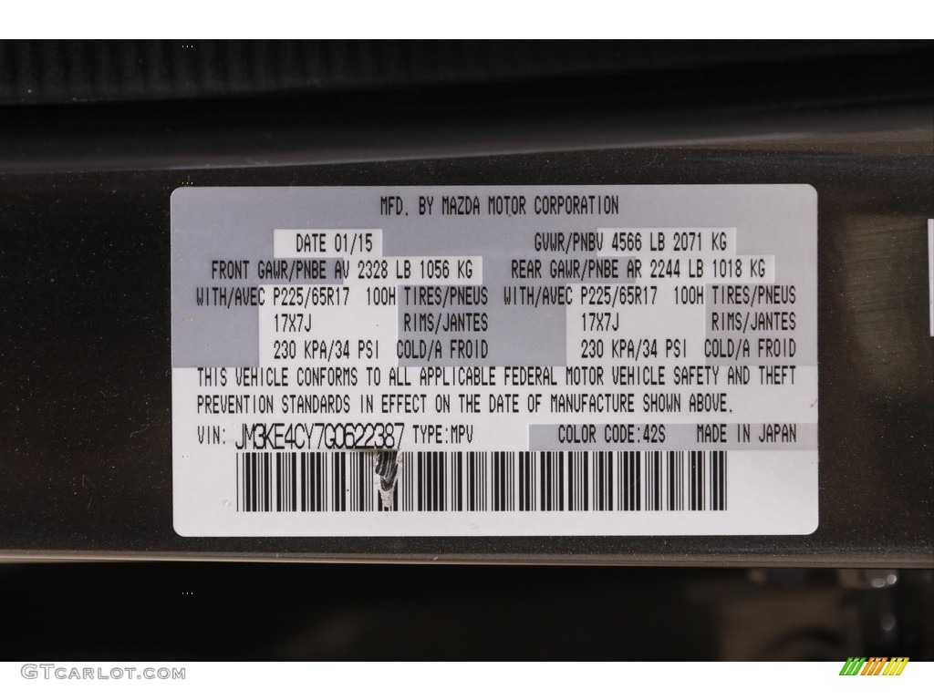 2016 CX-5 Touring AWD - Titanium Flash Mica / Black photo #20