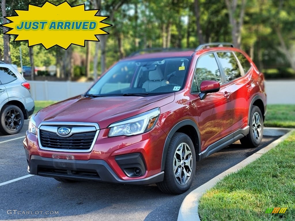 2019 Forester 2.5i Premium - Crimson Red Pearl / Gray photo #1