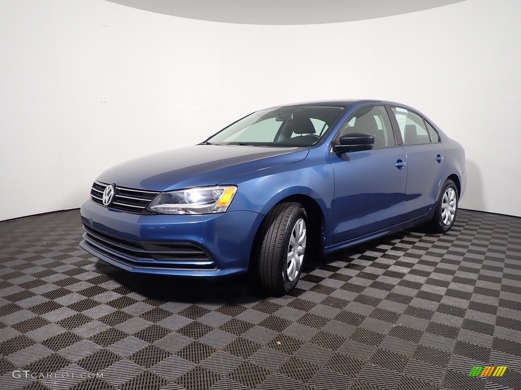 2016 Jetta S - Silk Blue Metallic / Titan Black photo #7