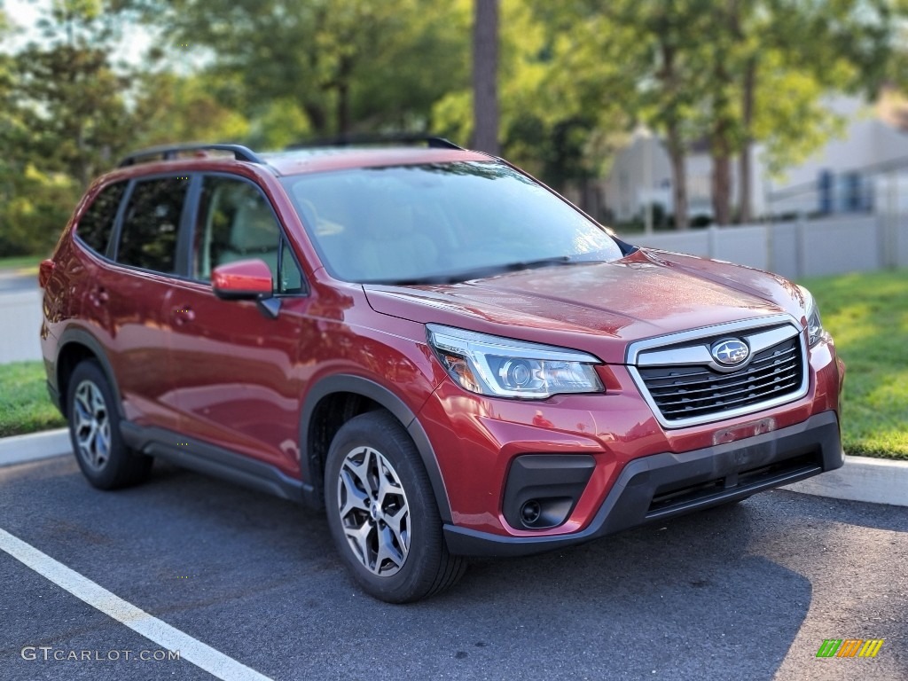2019 Forester 2.5i Premium - Crimson Red Pearl / Gray photo #4