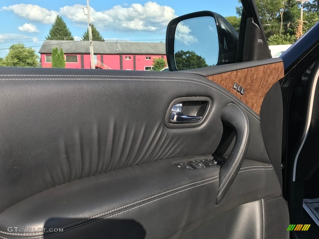 2016 Infiniti QX80 AWD Graphite Door Panel Photo #144763581