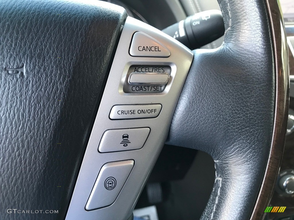 2016 Infiniti QX80 AWD Graphite Steering Wheel Photo #144763620