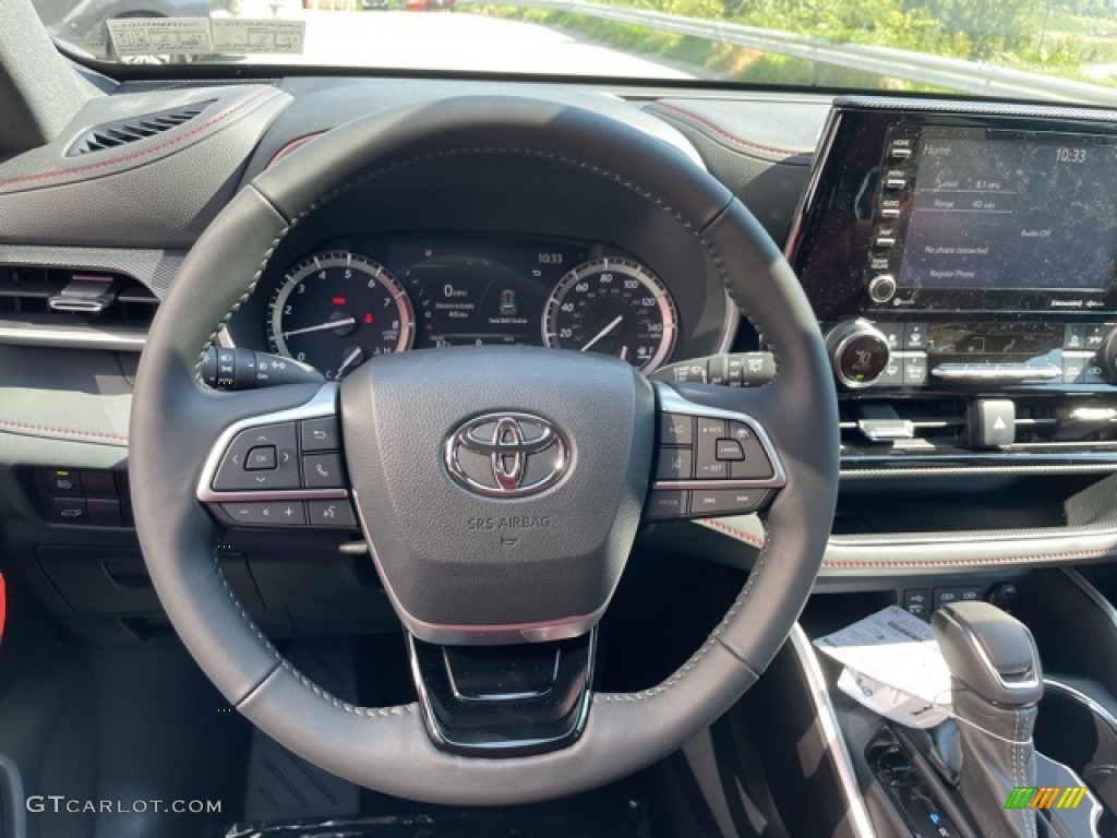 2022 Toyota Highlander XSE AWD Cockpit Red Steering Wheel Photo #144764946