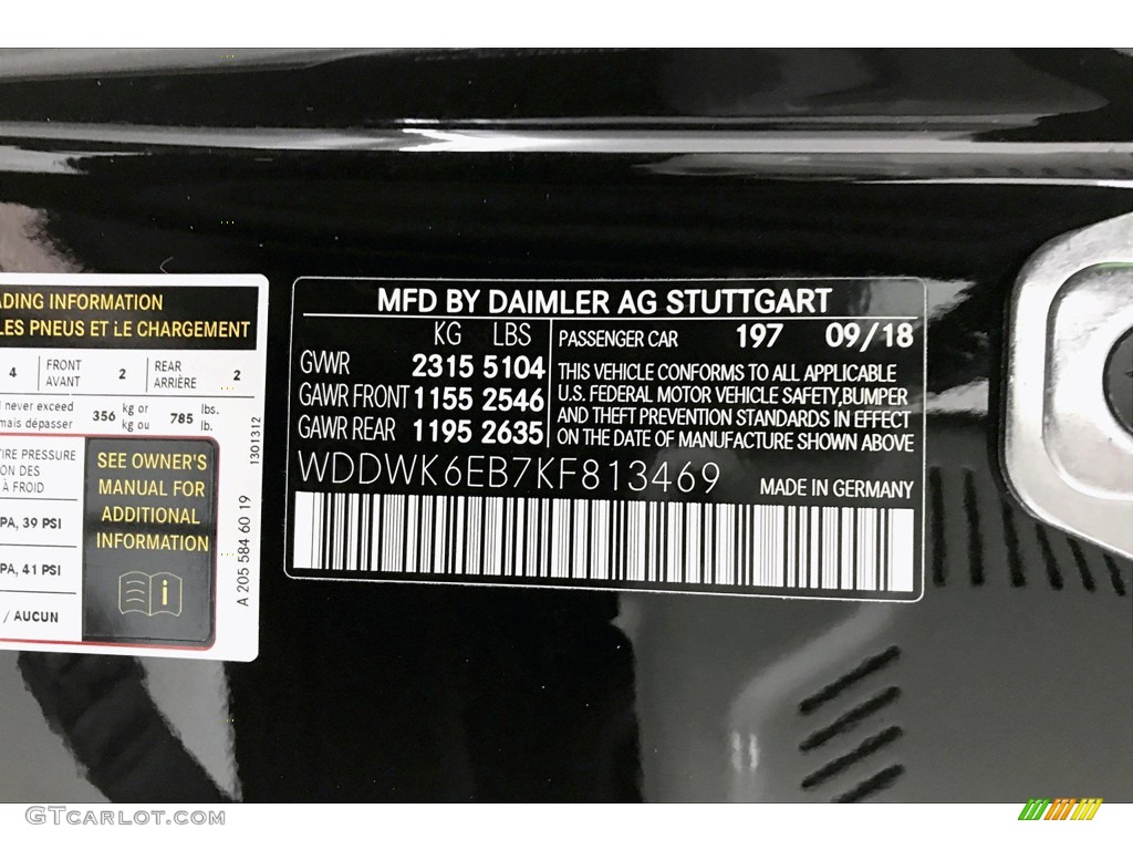 2019 C Color Code 197 for Obsidian Black Metallic Photo #144765375
