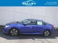 2018 Aegean Blue Metallic Honda Civic EX-L Sedan  photo #2