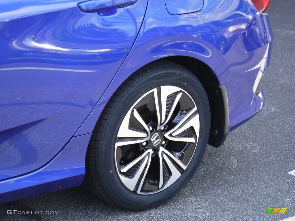 2018 Civic EX-L Sedan - Aegean Blue Metallic / Black photo #4