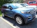 2020 Blue Metallic Ford Explorer Limited 4WD  photo #4