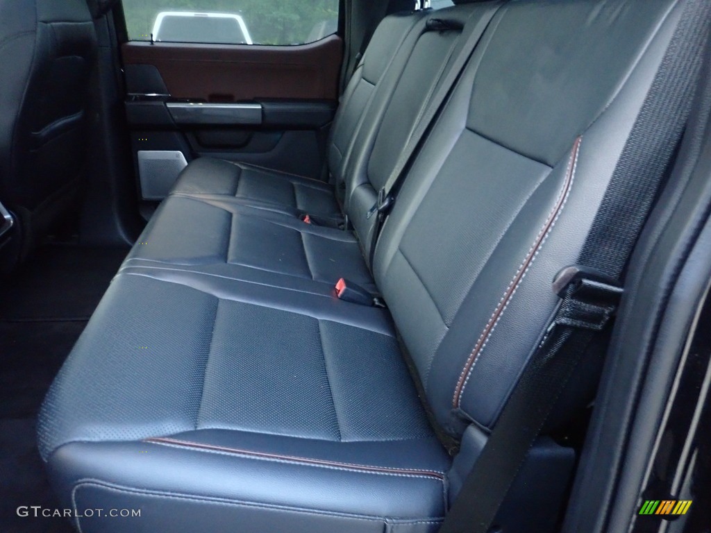 Black Interior 2021 Ford F150 Lariat SuperCrew 4x4 Photo #144767457