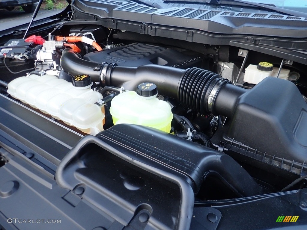 2021 Ford F150 Lariat SuperCrew 4x4 3.5 Liter e PowerBoost Twin-Turbocharged DOHC 24-Valve V6 Gasoline/Electric Hybrid Engine Photo #144767622