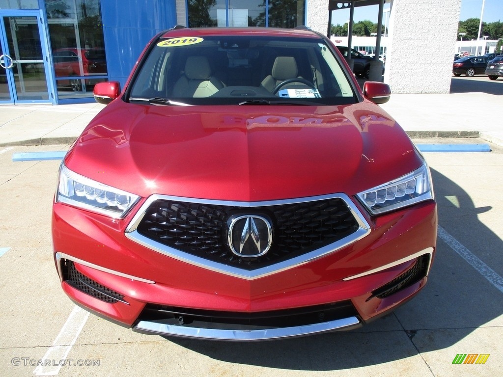 2019 MDX Technology SH-AWD - Performance Red Pearl / Parchment photo #2