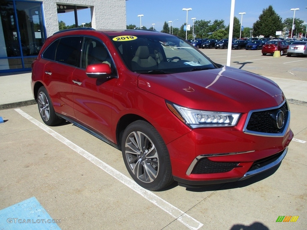 2019 MDX Technology SH-AWD - Performance Red Pearl / Parchment photo #3