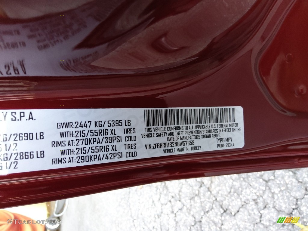 2022 ProMaster City Color Code 293 for Deep Red Metallic Photo #144768891