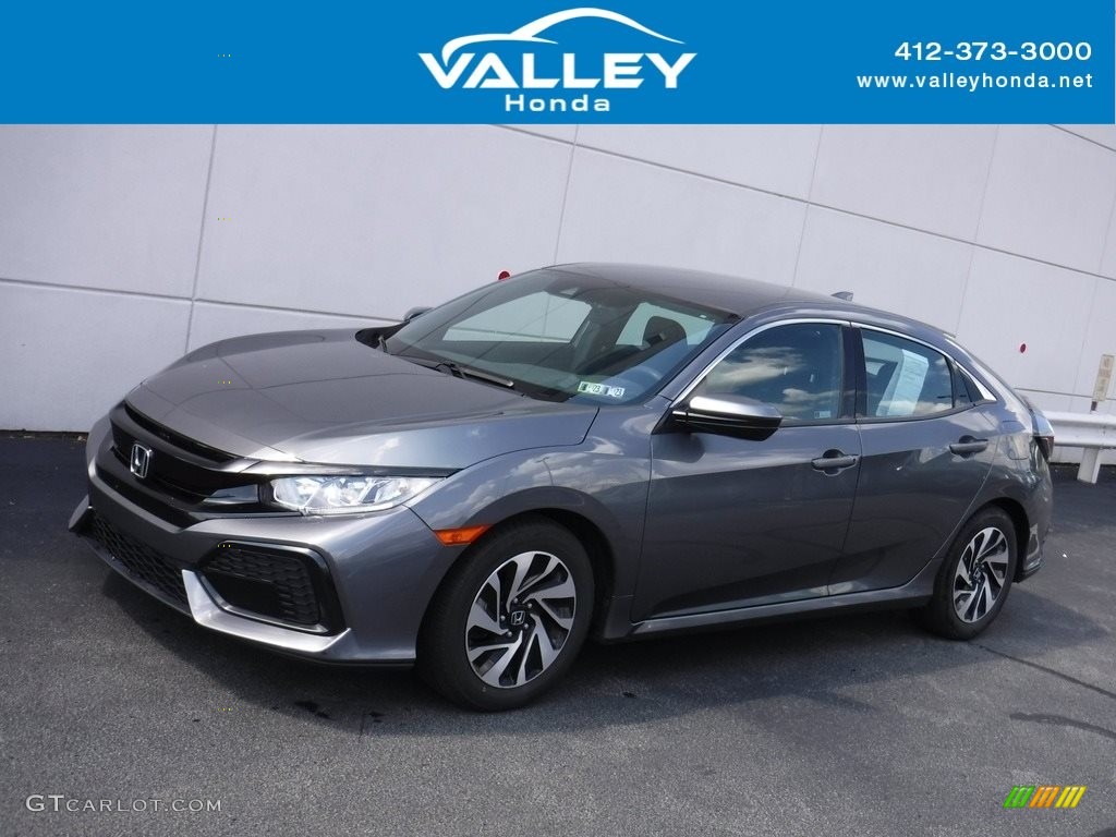 2019 Civic LX Hatchback - Polished Metal Metallic / Black photo #1