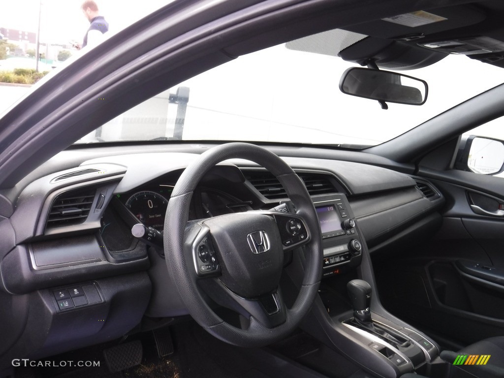 2019 Civic LX Hatchback - Polished Metal Metallic / Black photo #9