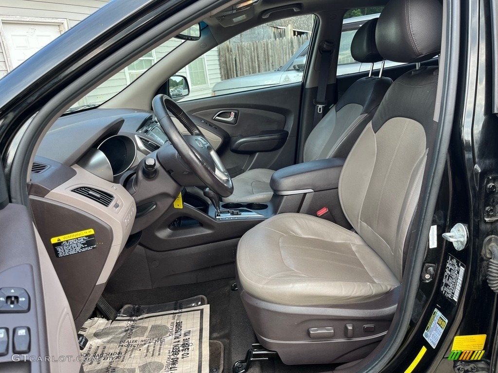 2012 Tucson Limited AWD - Ash Black / Black/Saddle photo #14