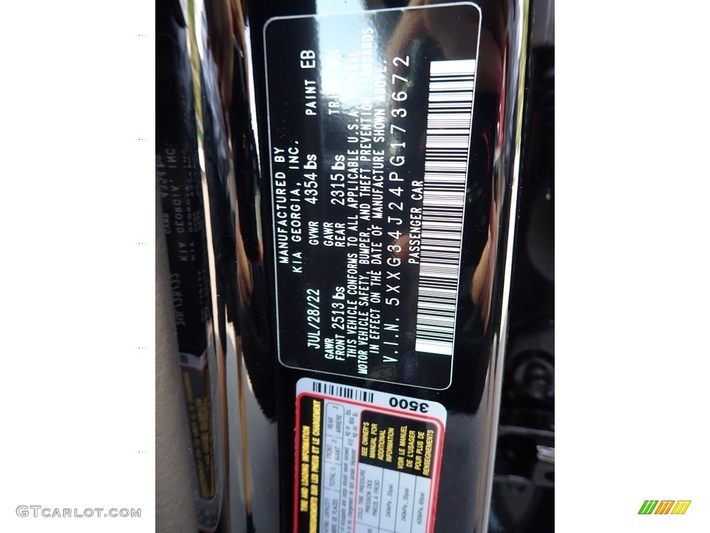 2023 Kia K5 EX Color Code Photos