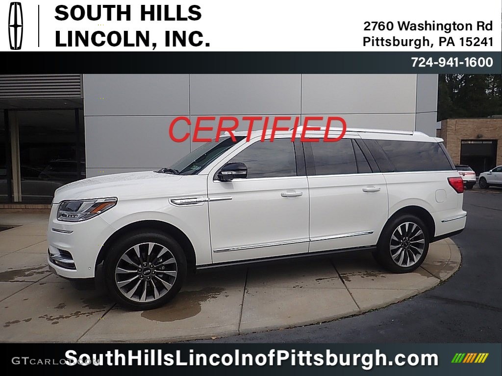 2021 Navigator L Reserve 4x4 - Pristine White / Ebony photo #1