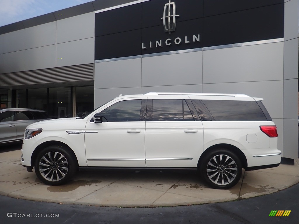 Pristine White 2021 Lincoln Navigator L Reserve 4x4 Exterior Photo #144774526